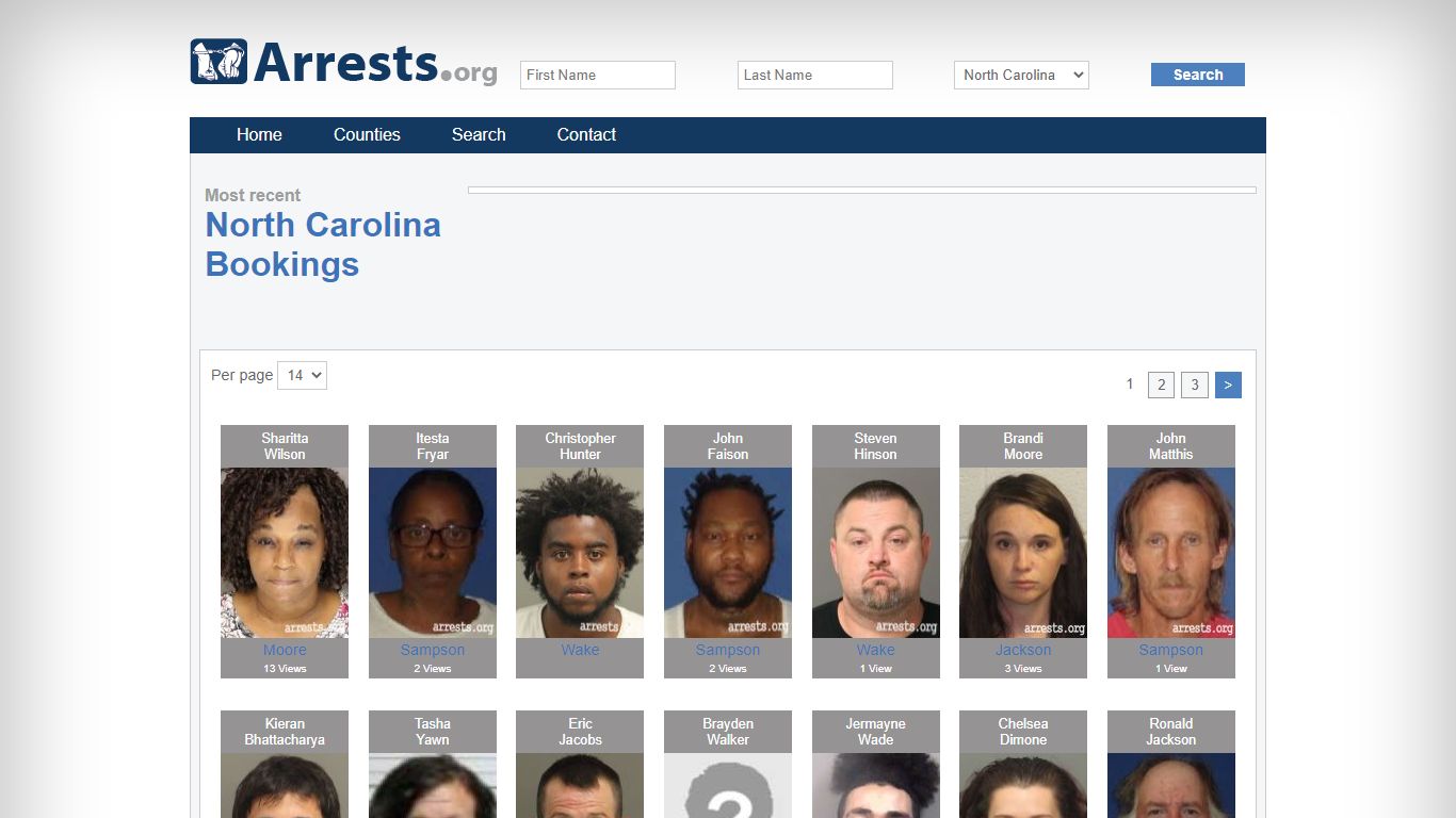 North Carolina Arrests and Inmate Search